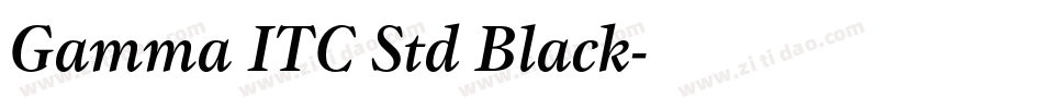 Gamma ITC Std Black字体转换